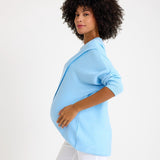 Let Loose Crossover Long Sleeve Maternity/Nursing Knit Top