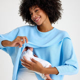 Let Loose Crossover Long Sleeve Maternity/Nursing Knit Top