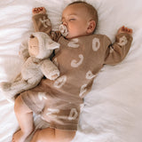 Alphabet Jacquard Pullover Baby Sweater Milk & Baby