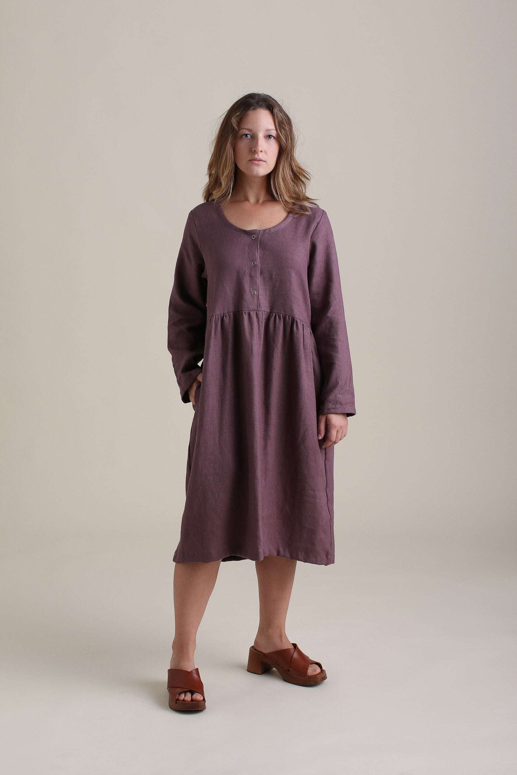 Brook Dress in Twilight | Nursing Friendly Milk & Baby