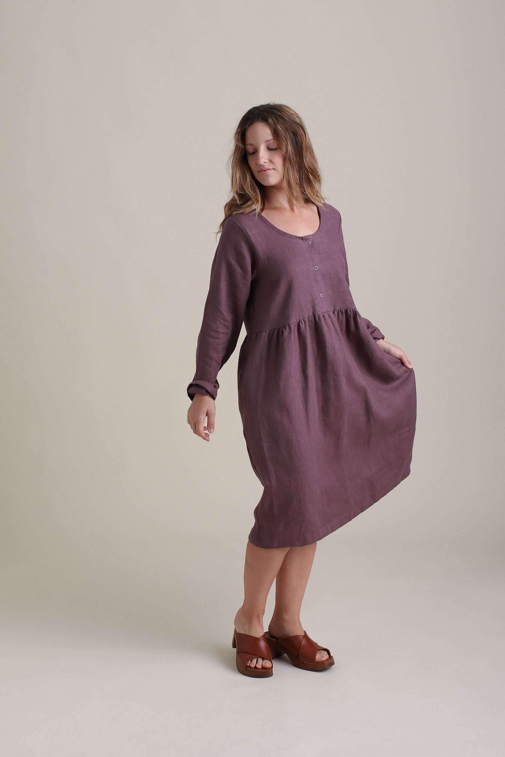 Brook Dress in Twilight | Nursing Friendly Milk & Baby