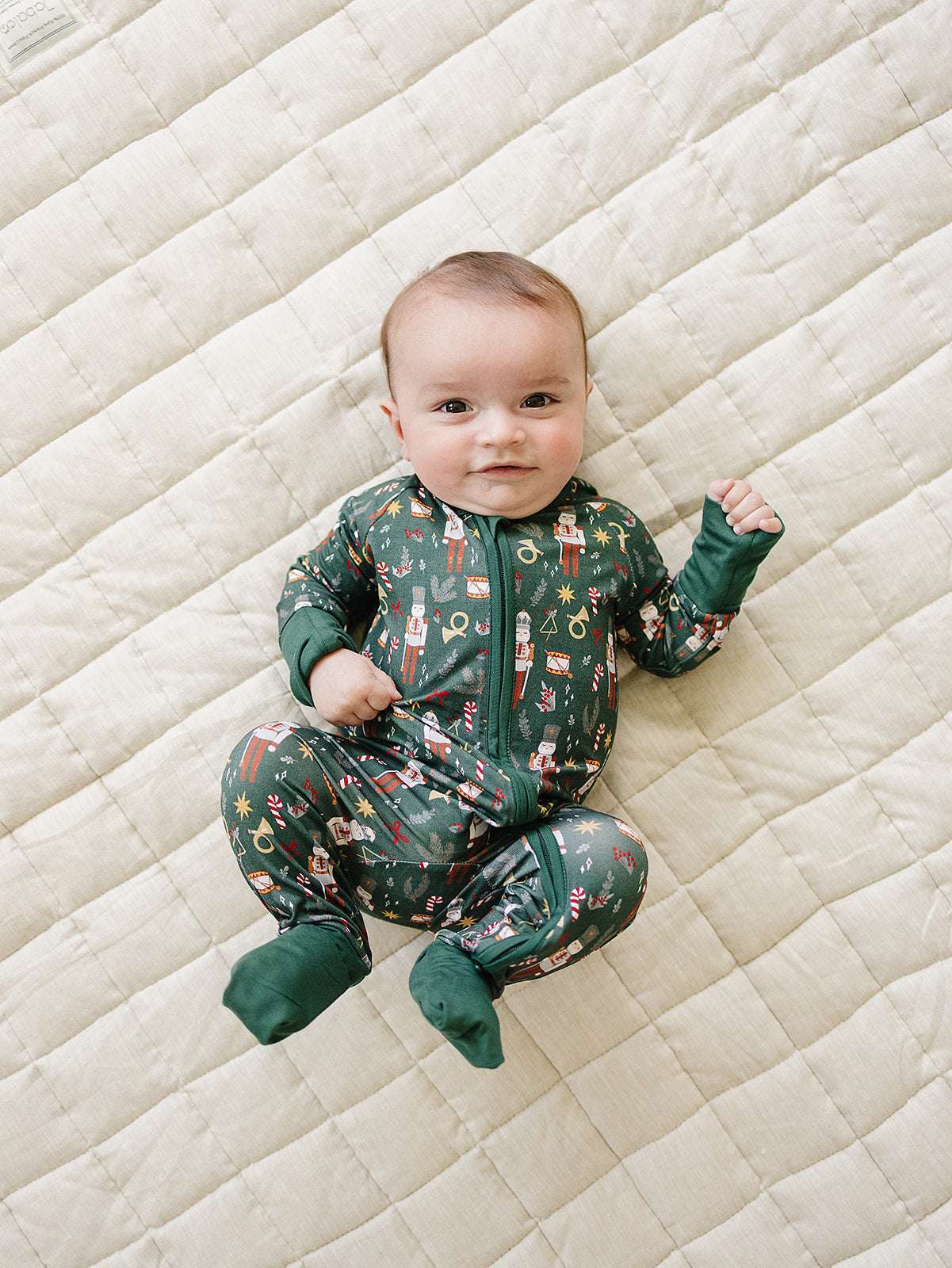 Green Nutcracker Bamboo Zipper Milk & Baby