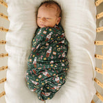 Green Nutcracker Stretch Swaddle | Milk & Baby 