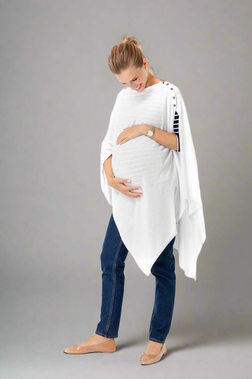 4 in 1 Multipurpose Knitwear as Maternity/Nursing Shawl Milk & Baby