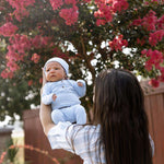 Emerson Top and Bottom | Hat Set | Baby Blue Milk & Baby