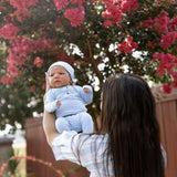 Emerson Top and Bottom | Hat Set | Baby Blue Milk & Baby