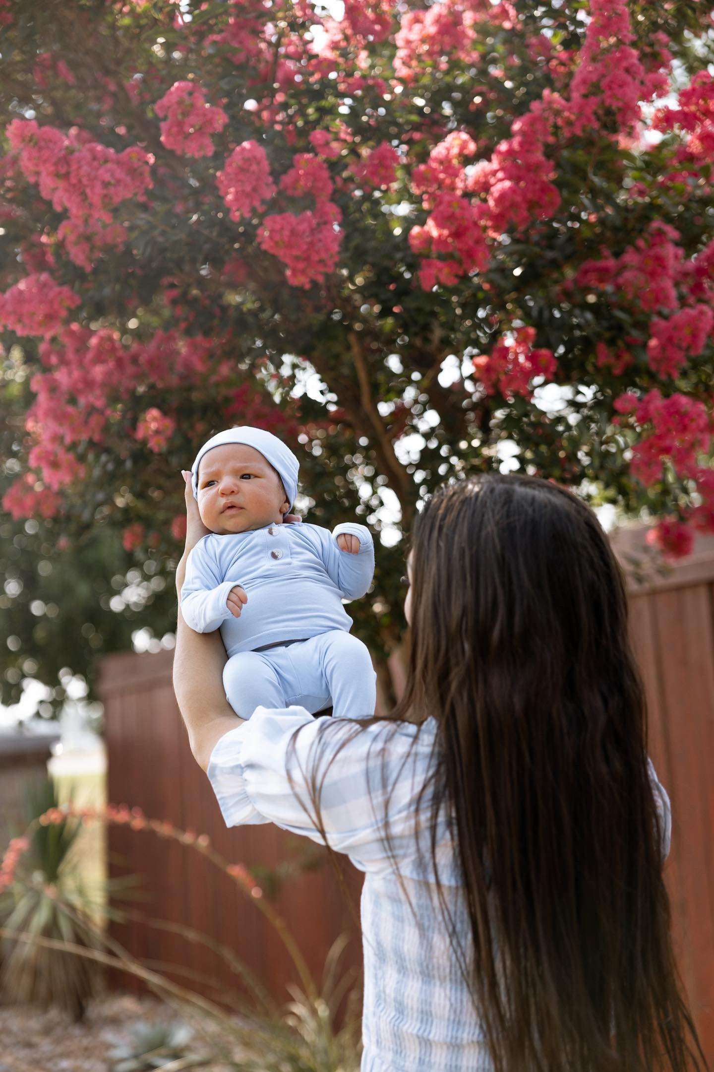 Emerson Top and Bottom | Hat Set | Baby Blue Milk & Baby