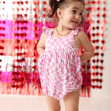 BUBBLEGUM WAVY CHECKERS DREAM BUBBLE ROMPER