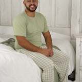 Sage Gingham Dream Men's Pajamas