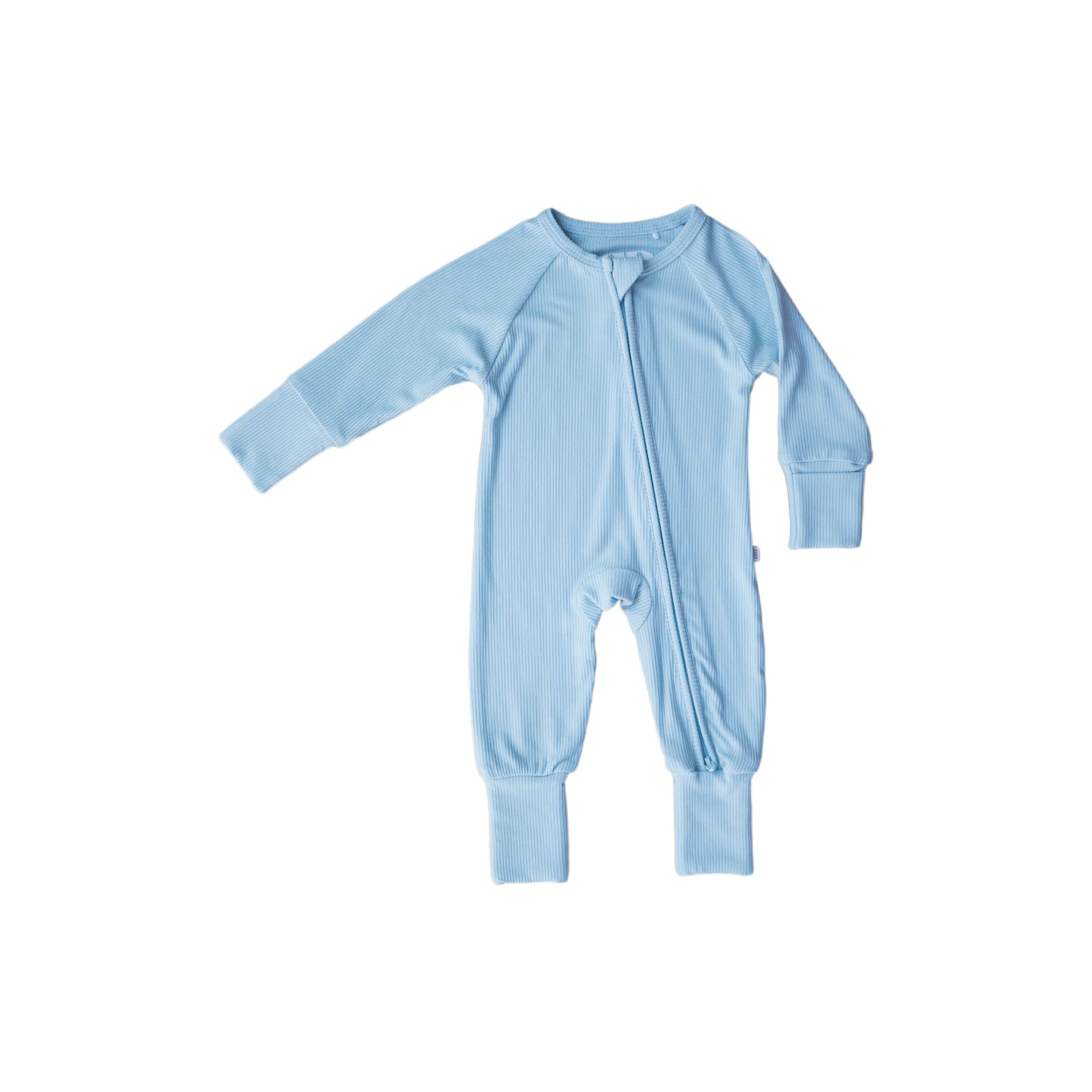 Blueberry Smash | Bamboo Zip Romper Milk & Baby