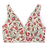 Cross-Front Pull-Over Nursing & Maternity Bralette - Folk Floral