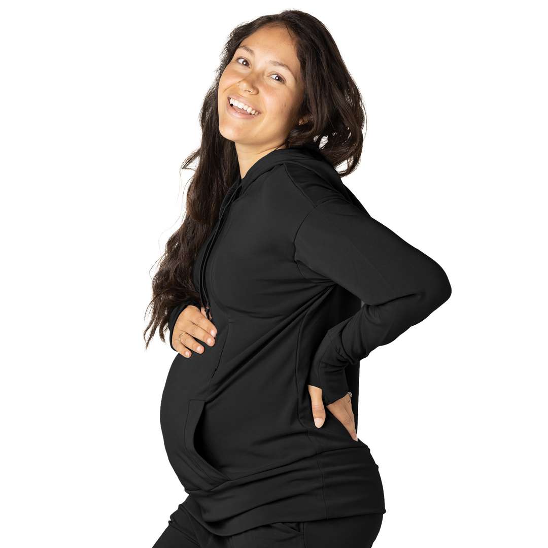 Bamboo Nursing Hoodie | Black Milk & Baby