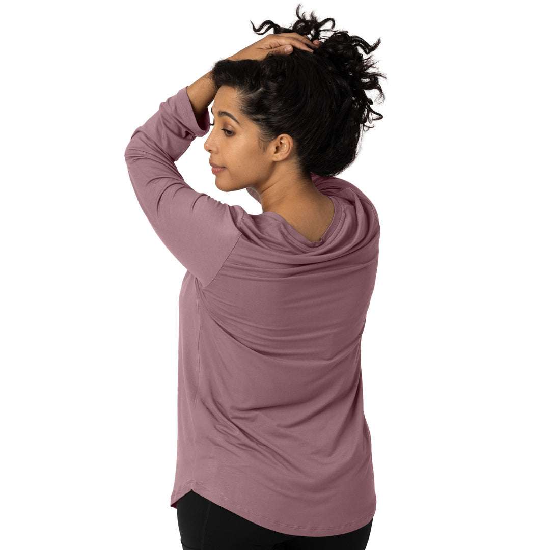 Bamboo Maternity & Nursing Long Sleeve T-shirt | Twilight Milk & Baby