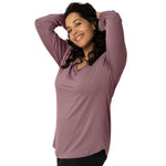 Bamboo Maternity & Nursing Long Sleeve T-shirt | Twilight Milk & Baby