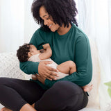 Bamboo Maternity & Nursing Crew Neck Sweatshirt | Evergreen Milk & Baby