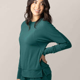 Bamboo Maternity & Nursing Crew Neck Sweatshirt | Evergreen Milk & Baby