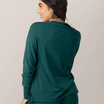 Bamboo Maternity & Nursing Crew Neck Sweatshirt | Evergreen Milk & Baby