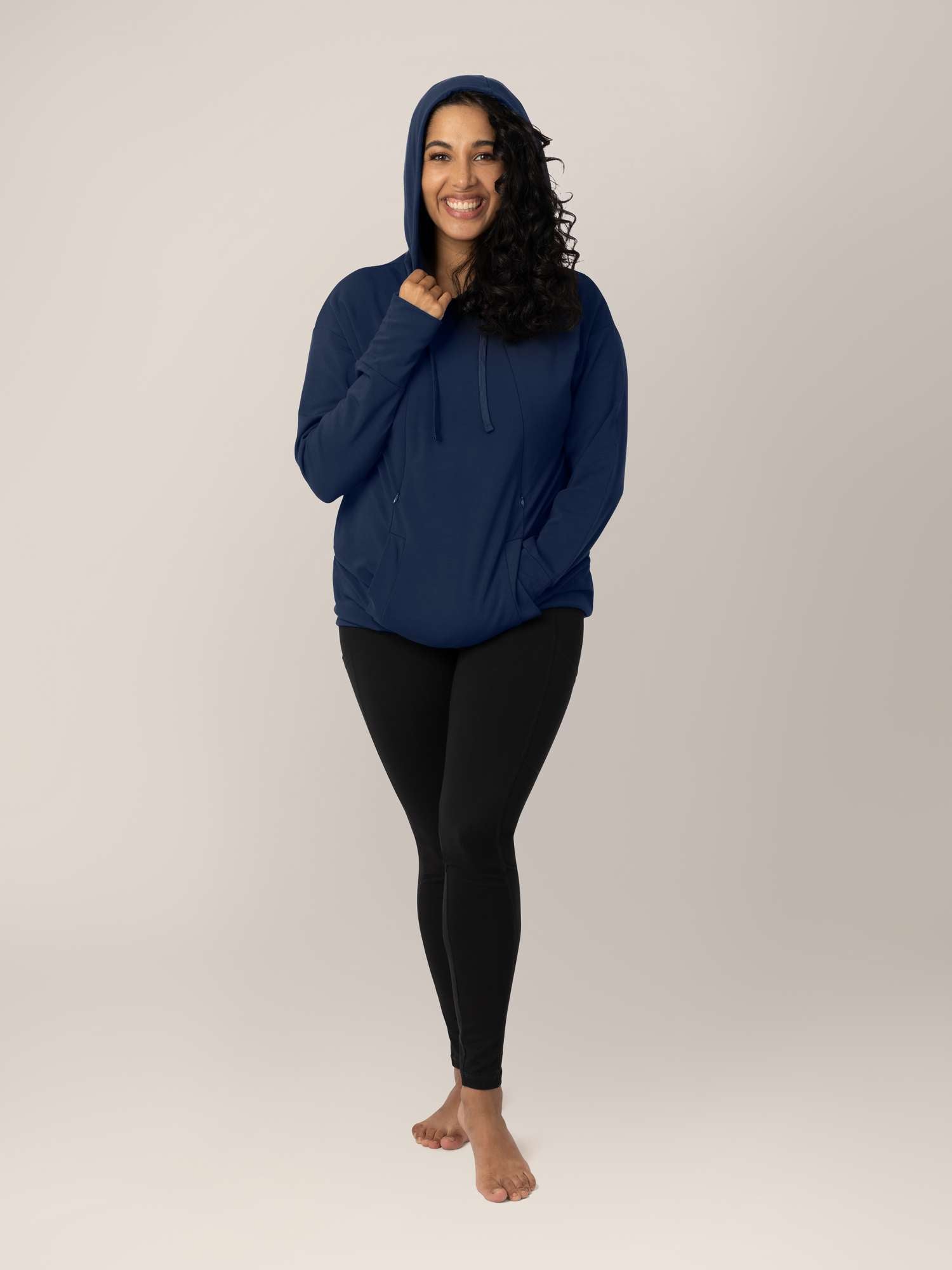 Bamboo Nursing Hoodie | Navy Milk & Baby