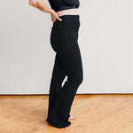 Stretch Rib Knit Maternity to Postpartum Flare Legging | Milk & Baby