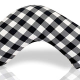 Luna Lullaby Nursing Pillow | Black & White Buffalo Check Milk & Baby