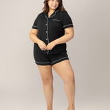 Clea Bamboo Short Sleeve Pajama Set | Black