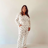 White & Black Lightning Bolt | Women's Bamboo Pajamas Milk & Baby