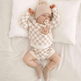 Checkered Jacquard Bloomers Milk & Baby