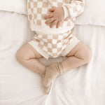 Checkered Jacquard Bloomers Milk & Baby