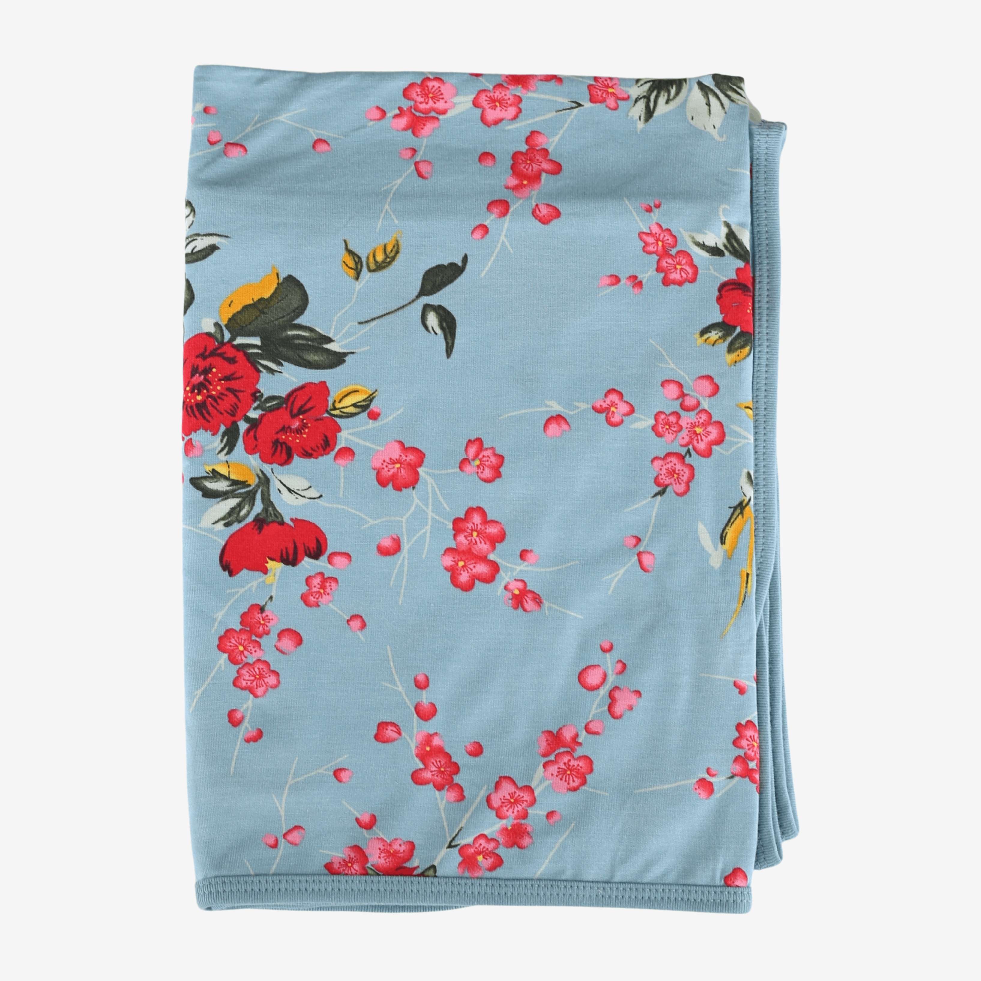 Cherry Blossom Teal Swaddle Milk & Baby