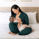 Clea Bamboo Long Sleeve Pajama Set | Evergreen Milk & Baby