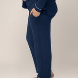 Clea Bamboo Long Sleeve Pajama Set | Navy Milk & Baby