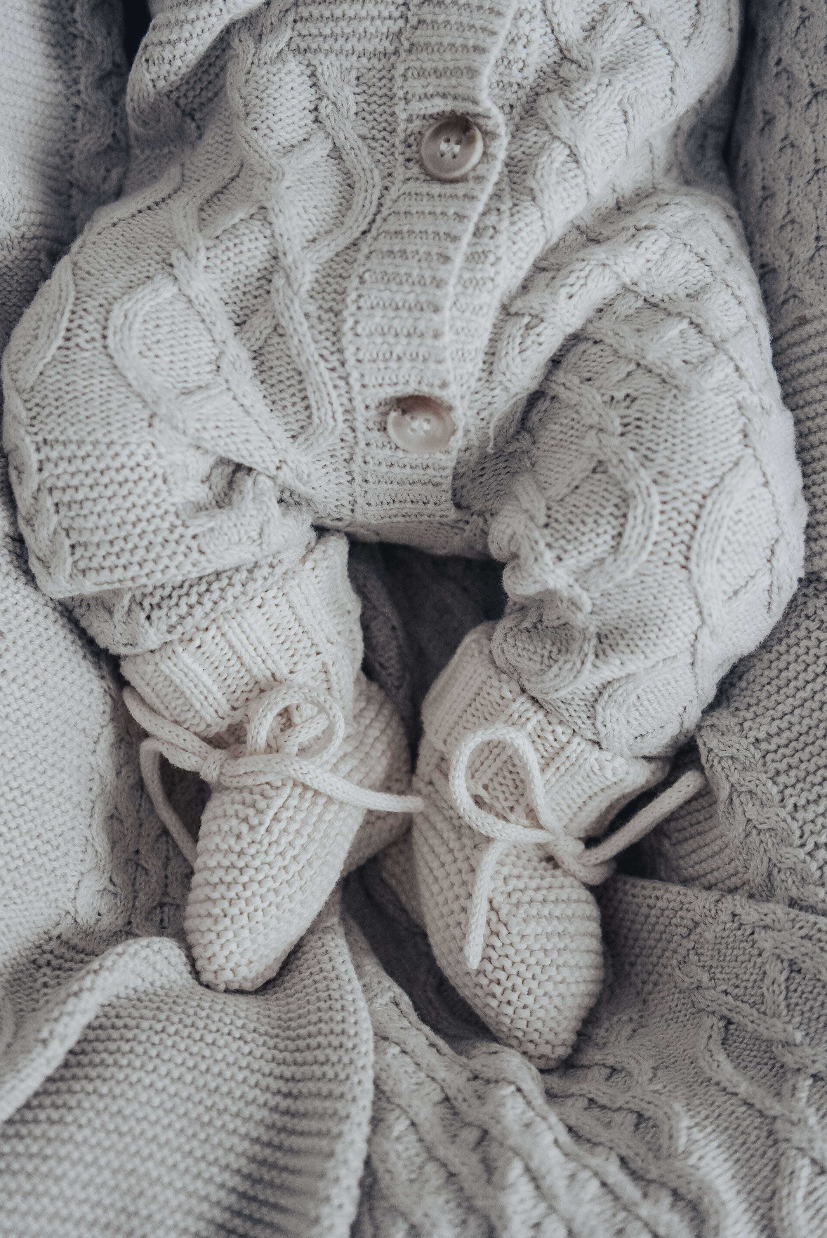 Luna + Luca Organic Booties | Cream Milk & Baby