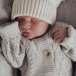 Luna + Luca Mixed Knit Jumpsuit Milk & Baby