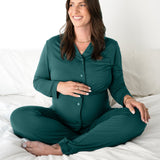 Clea Bamboo Long Sleeve Pajama Set | Evergreen