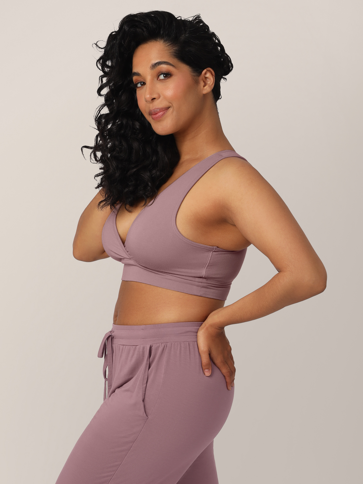 French Terry Racerback Nursing & Sleep Bra | Twilight Milk & Baby