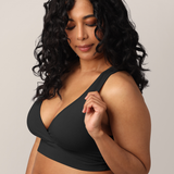 French Terry Racerback Nursing & Sleep Bra | Black