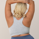 French Terry Racerback Nursing & Sleep Bra | Grey Heather | Milk & Baby