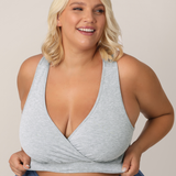 French Terry Racerback Nursing & Sleep Bra | Grey Heather | Milk & Baby