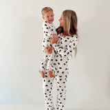 Women's Bamboo Pajamas | Black & White Yin Yang