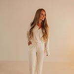 Golden Grid | Women's Bamboo Pajamas Milk & Baby