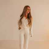 Golden Grid | Women's Bamboo Pajamas Milk & Baby