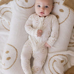 Just Smile | Bamboo Zip Pajamas Milk & Baby