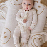 Just Smile | Bamboo Zip Pajamas Milk & Baby