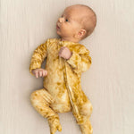 Mustard Tie-Dye Convertible Footie | Milk & Baby 