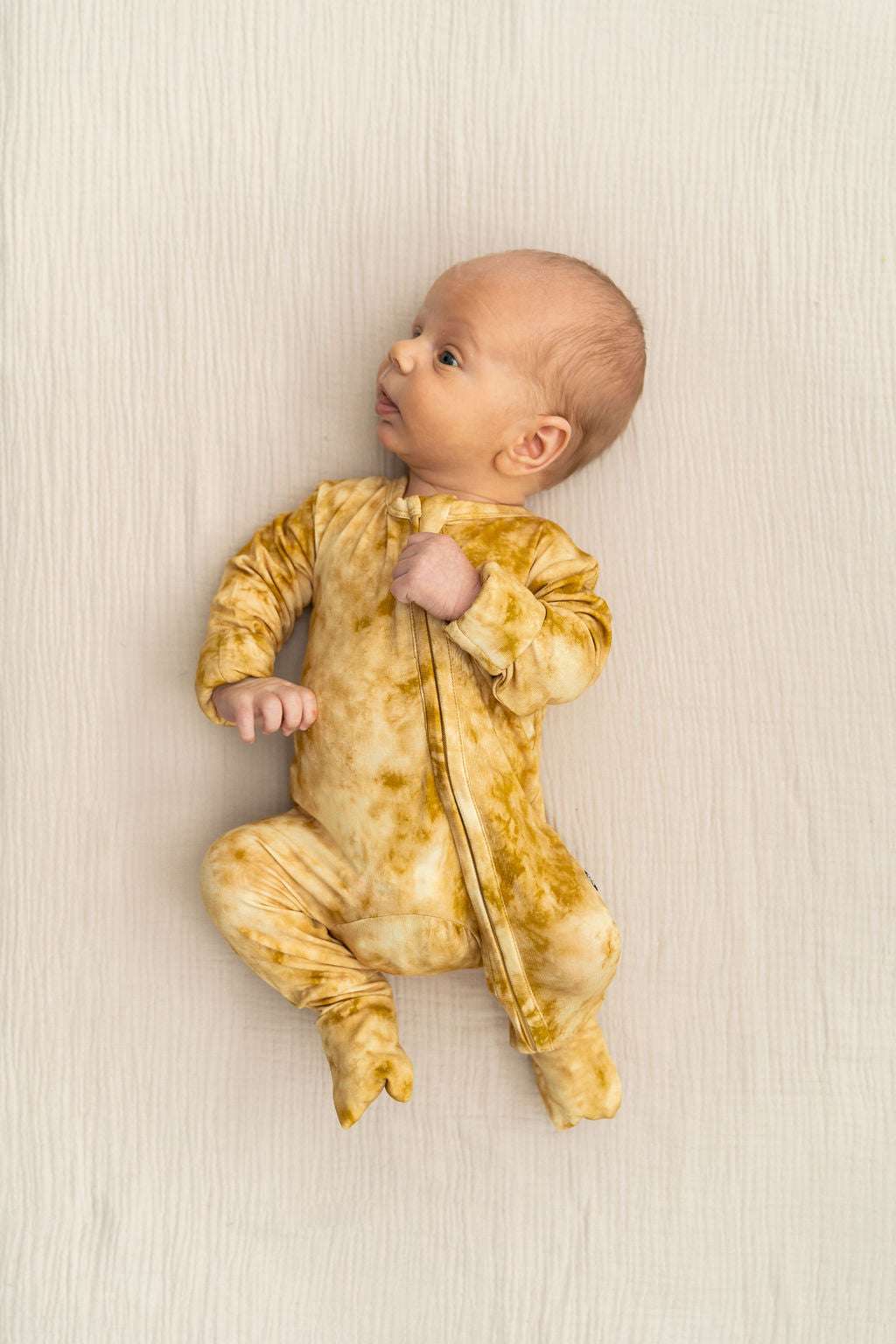 Mustard Tie-Dye Convertible Footie | Milk & Baby 