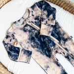 Blue Tie-Dye Convertible Footie | Milk & Baby 