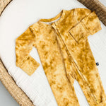 Mustard Tie-Dye Convertible Footie | Milk & Baby 