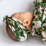 Magnolia Bamboo Swaddle + Headband Set Milk & Baby