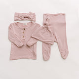 Aspen Outfit, Hat and Headband Set | Dusty Rose