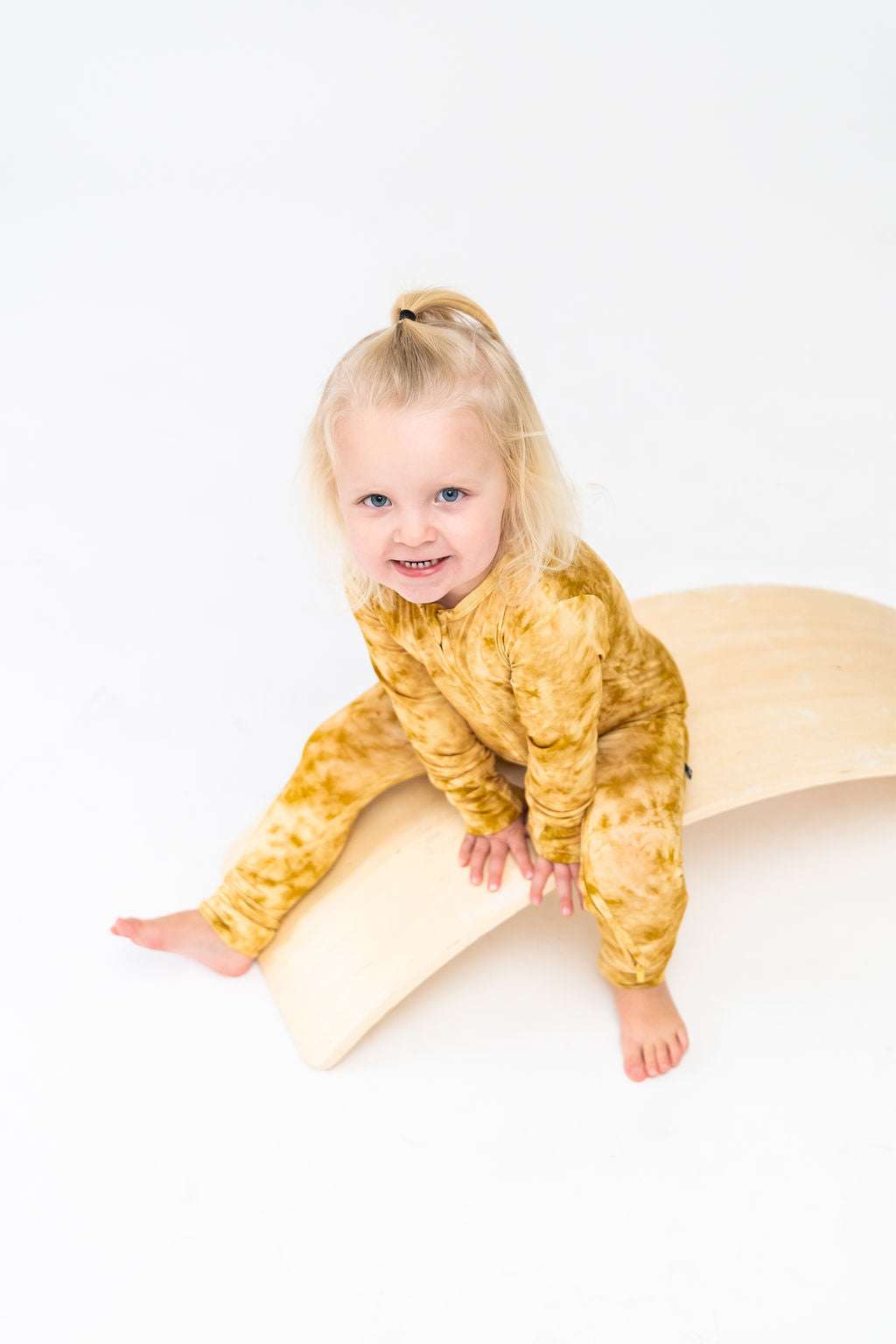 Mustard Tie-Dye Convertible Footie | Milk & Baby 